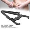 Accurate Body Fat Caliper, Black Plastic Body Fat Caliper Unisex Skinfold Caliper Body Fat Measurement Device for Men and Women (Black Metric Fat Caliper) view 2