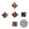 Justinstones Carved Natural Golden Tiger Eye Gemstone Crystal 1 inch Merkaba Star Healing Sacred Geometry Chakra Stone (Pack of 5 view 2