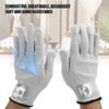 ASXZ Silver Fiber Electromagnetic Radiation Protective Gloves, Emf Blocking, Electrode Gloves, for Relaxation Hand Pain Relief,Gray view 3