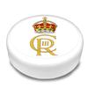 Cakeshop 7" (18cm) Round King Charles III 3rd Coronation Royal Cypher Image Edible Cake Topper Cake Decoration - Premium Icing Precut view 1