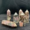 XUQULI gemstones for decoration 1pc Natural Rhodonite Crystal Quartz Wand Point Crystal Mineral Home Decoration Natural Healing Stones and Crystals Aura Chakra Crystal (Size : 80-90mm) view 4