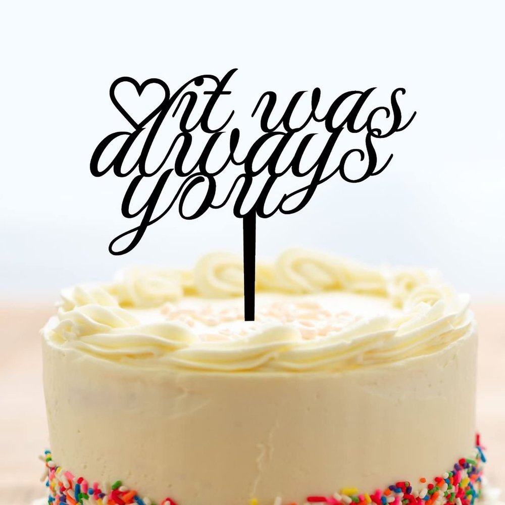 It Was Always You Wedding Cake Topper, Black Acrylic Wedding Cake Toppers, Was Elegant Wedding Cake Topper, Custom Mr Mrs Cake Topper, Decoration Gift Favors