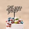 It Was Always You Wedding Cake Topper, Black Acrylic Wedding Cake Toppers, Was Elegant Wedding Cake Topper, Custom Mr Mrs Cake Topper, Decoration Gift Favors view 3