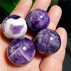 XUQULI gemstones for decoration 21-22mm 4pcs NATURAL Dream Amethyst Crystal sphere ball Orb Gem Stone Aura Chakra Crystal view 2