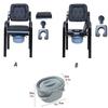 Winter Deluxe Comfort Bedside Commode Chair, with Removable Seat Pad and Padded Backrest, Non-Slip Shower Chair for Elderly Disabled Pregnant Women (Size : A) view 4
