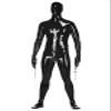 100% Latex Rubber Gummi Black Sexy Tights, Handsome, Comfortable, Role-Playing, Party, Uniform xs-XXL 0.4 mm,Black,L view 2