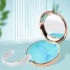 Colcolo Compact Retainer Case with Mirror, Mouth Guard Case, Waterproof, Dustproof, Storage Container with Aligner Remover Tool, Champagne Gold view 2