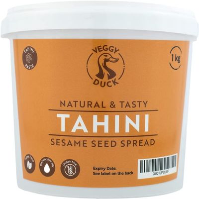 Veggy Duck - Tahini Paste (1Kg) - Tahini | Roasted & Pressed Sesame Seeds | Non-GMO | Vegan | Rich Creamy Taste for Hummus