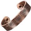 Extra Large Copper Magnetic Bracelet Men Pure Copper Wristband 6 Neodymium Magnets, Adjustable, Scottish Thistle-ST (XL: Wrist 2224cm/8.69.5) view 2