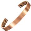 Pure Copper Magnetic Bracelet Men Women Copper Bangle Cuff 6 Neodymium Magnets Unisex Adjustable-CSL (M: Wrist 16.519.5cm/6.37.7) view 2