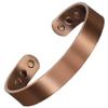 Pure Copper Magnetic Bracelet Men Women Copper Bangle Cuff 6 Neodymium Magnets Unisex Adjustable-CB (M: Wrist 16.519.5cm/6.37.7) view 2