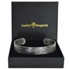 XL Mens Copper Magnetic Bracelet Viking Copper Bangle Pewter Plated 6 Neodymium Magnets Adjustable - Viking Design-VGP (XL: Wrist 2224cm/8.69.5) view 1