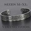 XL Mens Copper Magnetic Bracelet Viking Copper Bangle Pewter Plated 6 Neodymium Magnets Adjustable - Viking Design-VGP (XL: Wrist 2224cm/8.69.5) view 4