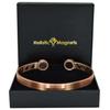 XXL Solid Copper Magnetic Bracelet Men Women Copper Bangle Large High Power Neodymium Magnets Unisex Adjustable-HPH (Wrists 24-26cm/9.5-10") view 1