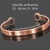 XXL Solid Copper Magnetic Bracelet Men Women Copper Bangle Large High Power Neodymium Magnets Unisex Adjustable-HPH (Wrists 24-26cm/9.5-10") view 3