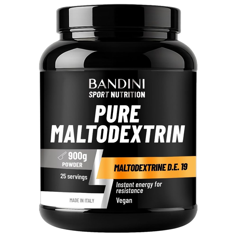 Bandini Pure Maltodextrin Carbohydrate Powder - Carbohydrate-Based Supplement - Vegan - Rapid Strength for Post-Workout Recovery - for Athletes, Slow and Constant Release of Energy - 900g Pack