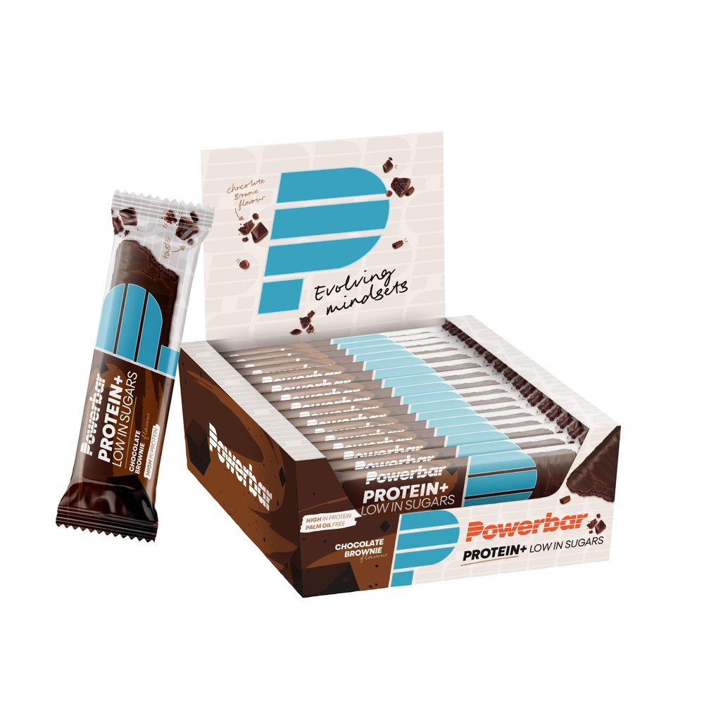 Powerbar - Protein Plus - Low Sugar - Chocolate Brownie - 16x35g - High Protein Low Sugar Bars - Palm Oil Free
