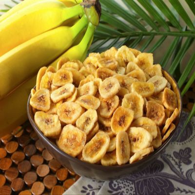 Banana Chips 1kg Dried Banana Slices Natural Fruit Crispy Sweet Sweetened Crunchy Snack Dehydrated Dry Ready to Eat - Large Bulk Bag Vegan - PURIMA
