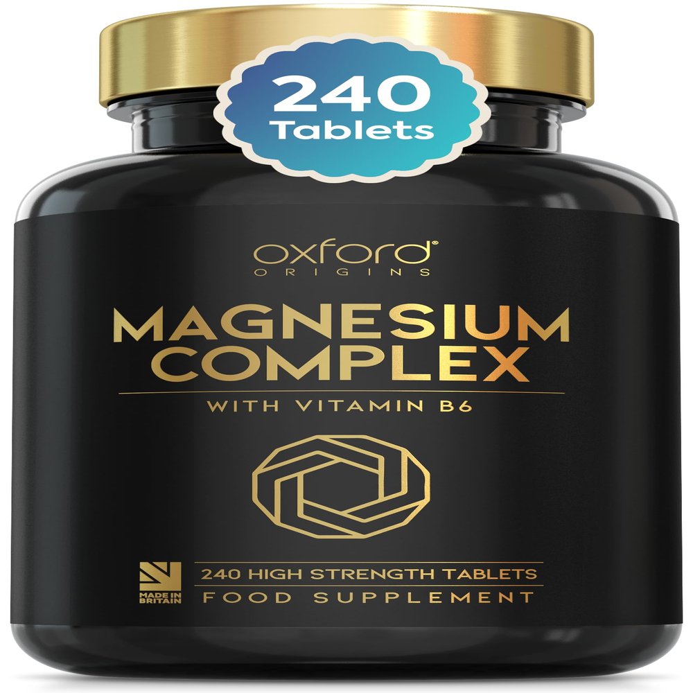 Advanced Magnesium Complex with Vitamin B6 | Made in The UK | Magnesium Supplements for Restless Leg Syndrome Relief, Leg Cramps & Sleep | Mag Citrate, Oxide & VIT B6 | 240 Capsules