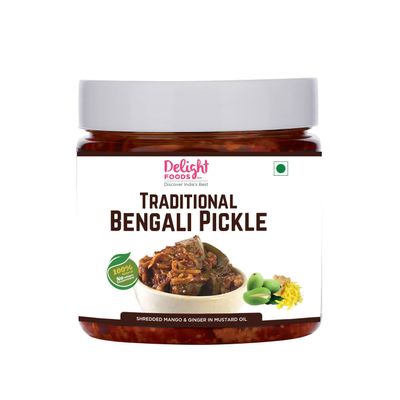 Delight Foods Traditional Bengali Pickle 300g |Achaar, Indian Preserve, Chutney, UppinKai, Chakna | No Preservatives