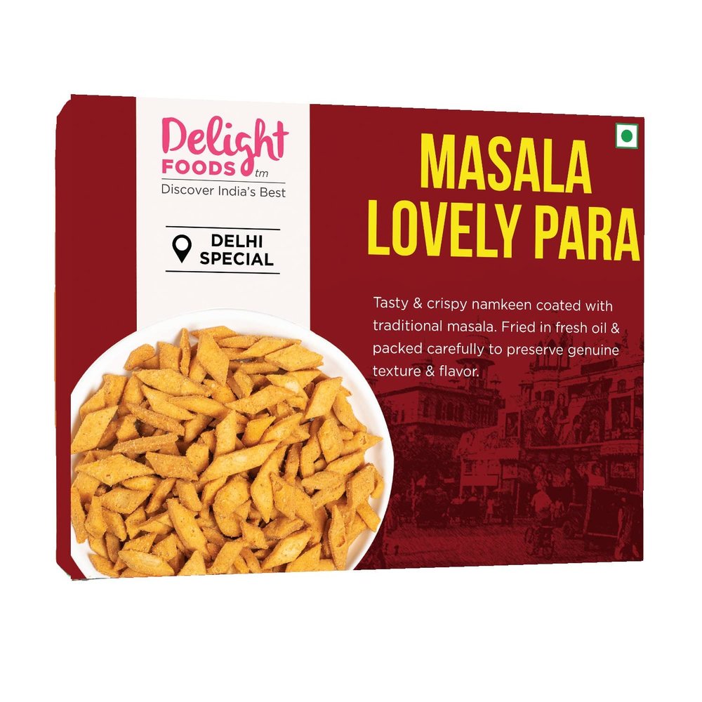 Delight Foods Lovely Masala para (300g) | Crispy Namkeen | Masala Snacks | Indian Snacks