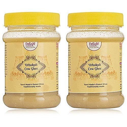 Delight Foods Uthukuli Pure Cow Ghee | Pure Clarified Butter | 100% Natural & No Preservatives (Ghee 400ml (200ml x 2))
