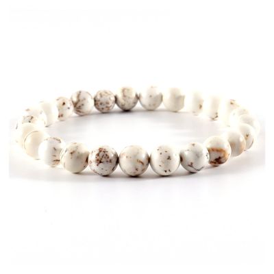 ZZSRJ Classic Stone Bead Bracelet Men's Handmade Stone Bead Chain Bracelet Men's Women's Jewelry Gifts (Main Stone Color : Width 10mm, Metal Color : 33)