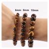ZZSRJ Classic Stone Bead Bracelet Men's Handmade Stone Bead Chain Bracelet Men's Women's Jewelry Gifts (Main Stone Color : Width 10mm, Metal Color : 5) view 3
