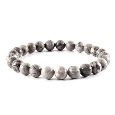 ZZSRJ Classic Stone Bead Bracelet Men's Handmade Stone Bead Chain Bracelet Men's Women's Jewelry Gifts (Main Stone Color : Width 10mm, Metal Color : 34)