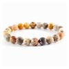 ZZSRJ Classic Stone Bead Bracelet Men's Handmade Stone Bead Chain Bracelet Men's Women's Jewelry Gifts (Main Stone Color : Width 10mm, Metal Color : 28) view 1