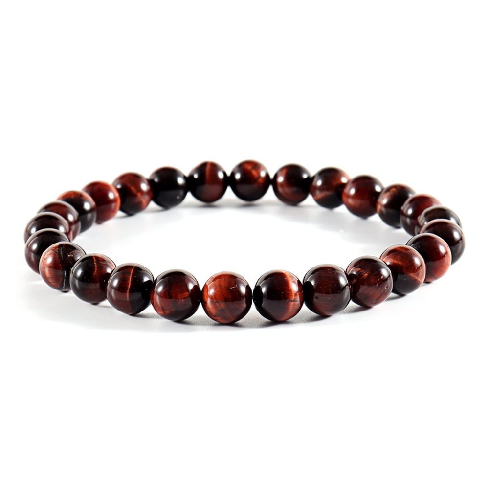 ZZSRJ Classic Stone Bead Bracelet Men's Handmade Stone Bead Chain Bracelet Men's Women's Jewelry Gifts (Main Stone Color : Width 10mm, Metal Color : 3)
