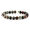 ZZSRJ Classic Stone Bead Bracelet Men's Handmade Stone Bead Chain Bracelet Men's Women's Jewelry Gifts (Main Stone Color : Width 8mm, Metal Color : 37) view 1
