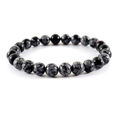 ZZSRJ Classic Stone Bead Bracelet Men's Handmade Stone Bead Chain Bracelet Men's Women's Jewelry Gifts (Main Stone Color : Width 10mm, Metal Color : 14)