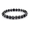 ZZSRJ Classic Stone Bead Bracelet Men's Handmade Stone Bead Chain Bracelet Men's Women's Jewelry Gifts (Main Stone Color : Width 10mm, Metal Color : 14) view 1
