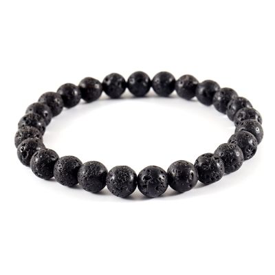 ZZSRJ Classic Stone Bead Bracelet Men's Handmade Stone Bead Chain Bracelet Men's Women's Jewelry Gifts (Main Stone Color : Width 10mm, Metal Color : 1)