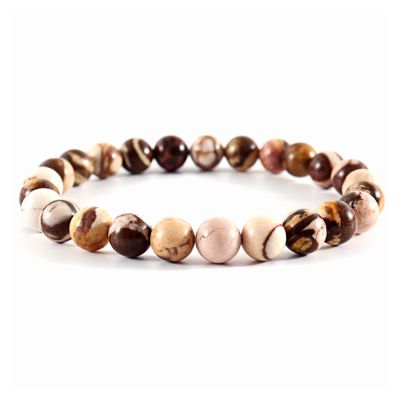 ZZSRJ Classic Stone Bead Bracelet Men's Handmade Stone Bead Chain Bracelet Men's Women's Jewelry Gifts (Main Stone Color : Width 10mm, Metal Color : 25)