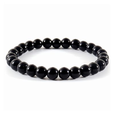 ZZSRJ Classic Stone Bead Bracelet Men's Handmade Stone Bead Chain Bracelet Men's Women's Jewelry Gifts (Main Stone Color : Width 10mm, Metal Color : 7)