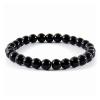 ZZSRJ Classic Stone Bead Bracelet Men's Handmade Stone Bead Chain Bracelet Men's Women's Jewelry Gifts (Main Stone Color : Width 10mm, Metal Color : 7) view 1