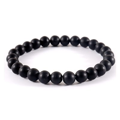 ZZSRJ Classic Stone Bead Bracelet Men's Handmade Stone Bead Chain Bracelet Men's Women's Jewelry Gifts (Main Stone Color : Width 10mm, Metal Color : 4)