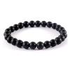 ZZSRJ Classic Stone Bead Bracelet Men's Handmade Stone Bead Chain Bracelet Men's Women's Jewelry Gifts (Main Stone Color : Width 10mm, Metal Color : 4) view 1