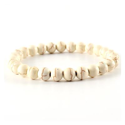 ZZSRJ Classic Stone Bead Bracelet Men's Handmade Stone Bead Chain Bracelet Men's Women's Jewelry Gifts (Main Stone Color : Width 8mm, Metal Color : 39)