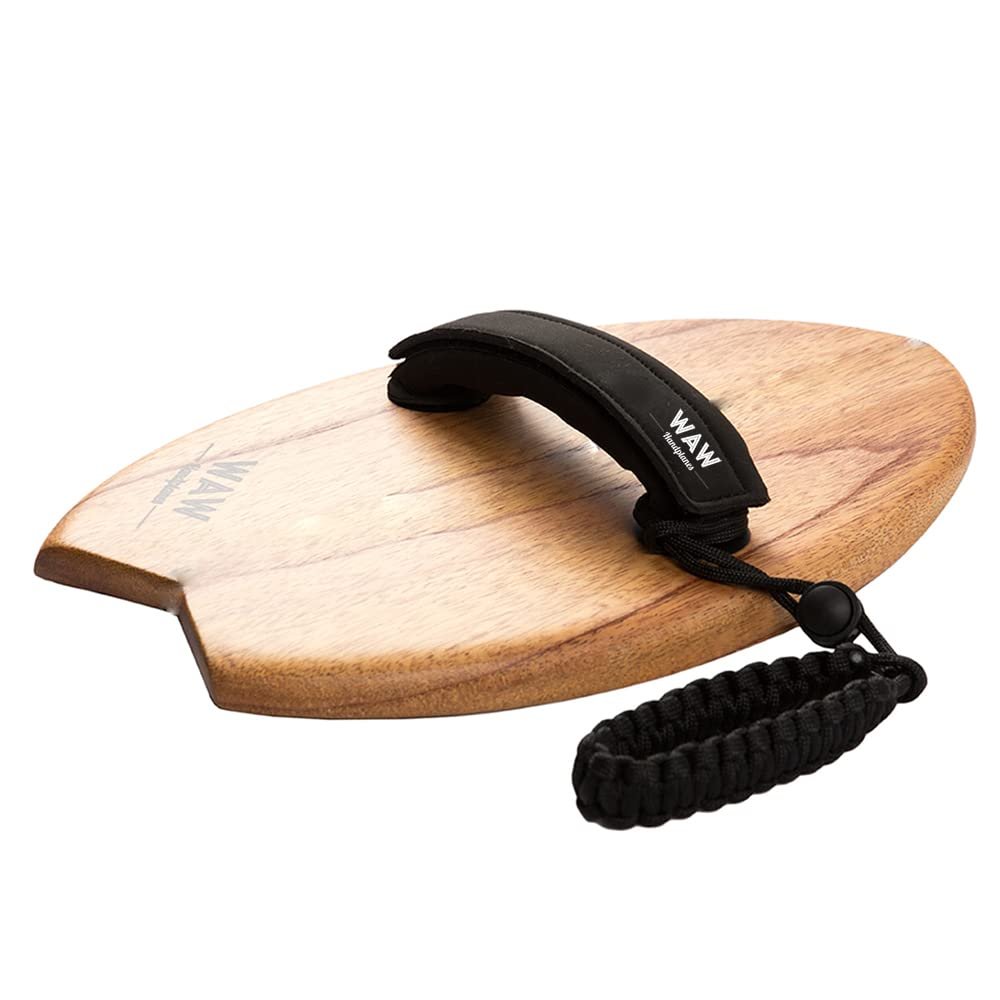 WAW TimberFish Bodysurfing Handplane, Sustainable Timber, White Cedar, Adult, Intermediate, Bodysurfing, SPORT_BOARD_SKI, 1-23458910, Naked, Arrow, Pinstripe