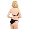 MXXHFC Women's Costumes European and American Sexy Lingerie Set Three-Point Hanging Neck Half Cup Bra Sexy Panties (Black 5XL) view 3