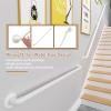 HYEYXKF White Handrail for Stairs, Bar Counter Foot Rail, Wall Mounted Handrails Railings, Stairway Railing for Indoors Outdoors Grab Rail Support Rod - Wrought Iron (Size : 13ft/390cm) view 2