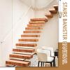HYEYXKF White Handrail for Stairs, Bar Counter Foot Rail, Wall Mounted Handrails Railings, Stairway Railing for Indoors Outdoors Grab Rail Support Rod - Wrought Iron (Size : 13ft/390cm) view 4
