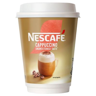2 x 8 Sleeves Gold Instant Fresh Hot Unsweetened Cappuccino Coffee Cups Office Home Travel