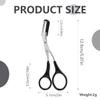 2PCS Black Eyebrow Scissors with Comb Unisex Professional Eyebrow Trimmer Kit with Comfortable Finger Grips for Precise Shaping Beginners view 2