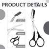 2PCS Black Eyebrow Scissors with Comb Unisex Professional Eyebrow Trimmer Kit with Comfortable Finger Grips for Precise Shaping Beginners view 3