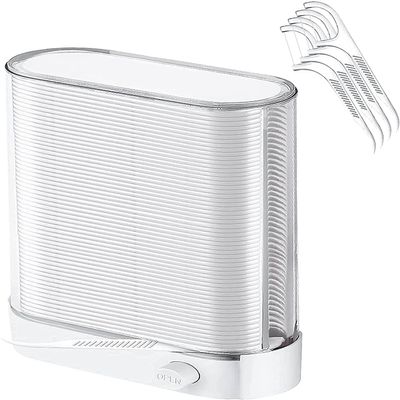 Dental Floss Picks White Dispenser Hygiene and Tidy Pop-up Floss Box 1 Boxs Have 88 Count Tasteless Flossers. (1 PC)