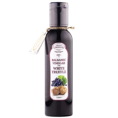 Balsamic vinegar glaze of Modena with white truffle, Grape must Truffle balsamico vinegar, Balsamic marinade, White truffle condiment, Dressing for fresh salads, stewed vegetables, meat 150 ml